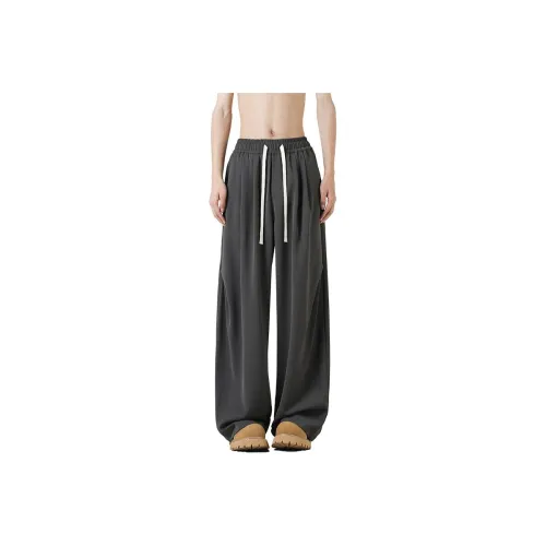 FAIRWHALE Casual Pants Solid Color Pants Vintage Style Outfit Unisex
