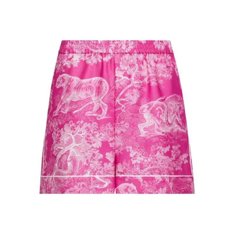 DIOR Quarterly New Products Casual Shorts Women's Bright Pink-0