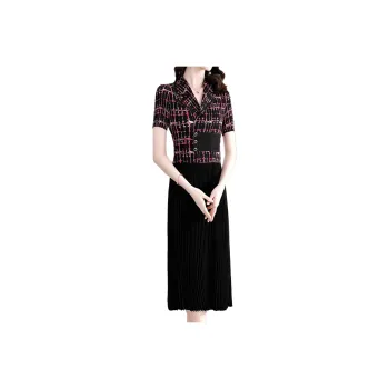 Mapping Short-Sleeved Dresses Women's Red
