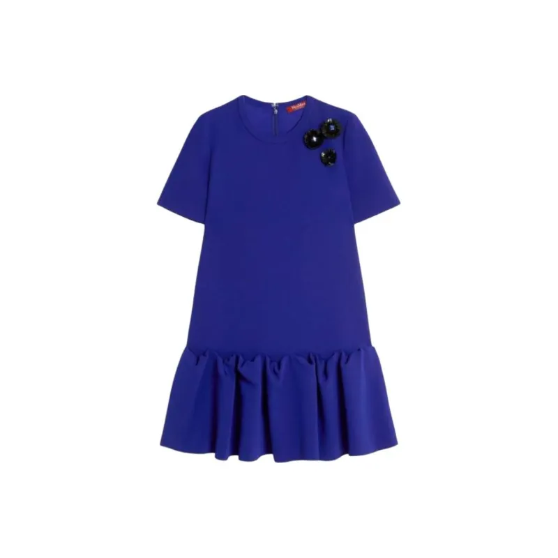 MaxMara Studio Short Sleeved Dress Women's Blue-0