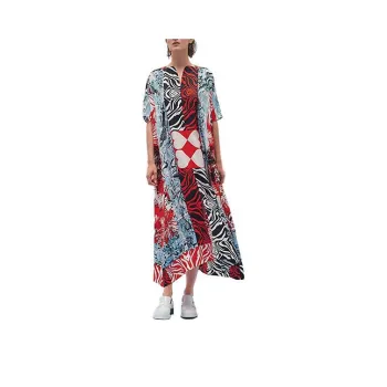 HERMES Short-Sleeved Dresses Women's Multicolor