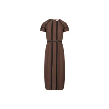 Rouje FW24 ROMARINE DRESS Short-Sleeved Dresses Women's Chocolate