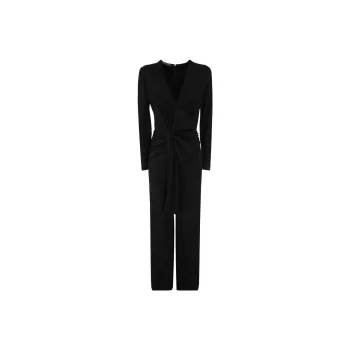 ALBERTA FERRETTI Enver Bow detail Satin Jumpsuit