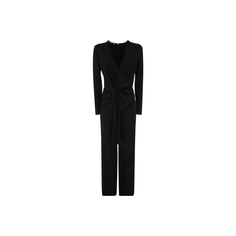 ALBERTA FERRETTI Enver Bow detail Satin Jumpsuit-0