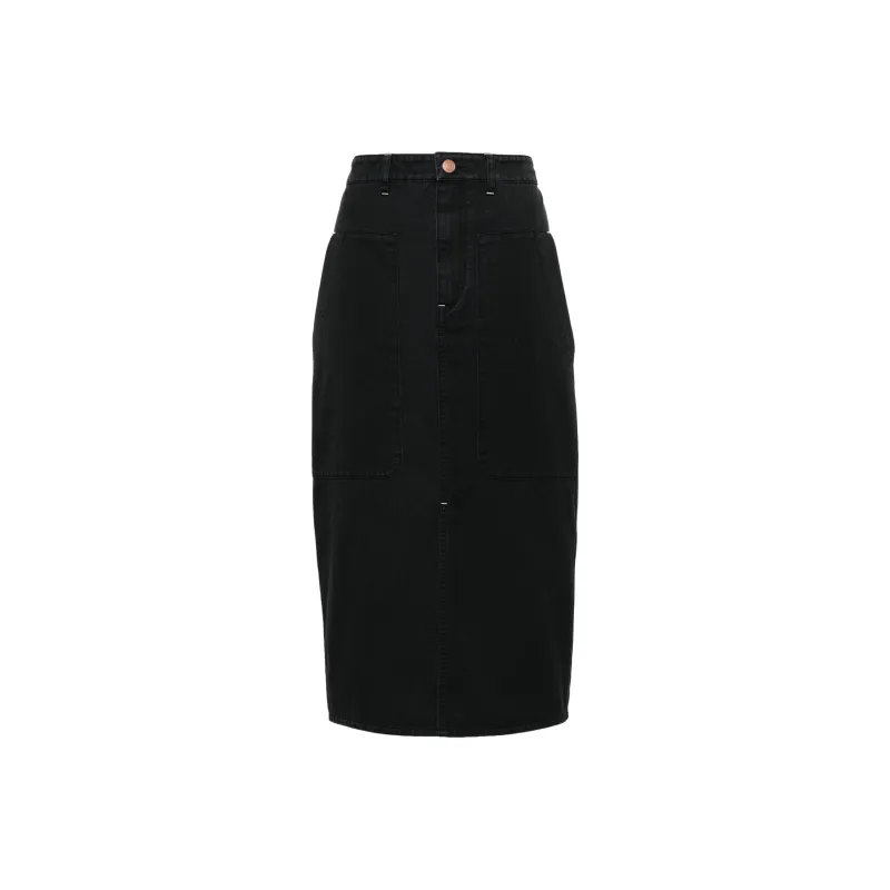ISABEL MARANT ETOILE Flozia Twill Midi Skirt-0