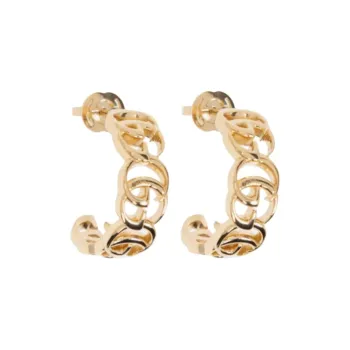 GUCCI Gold Plated Earrings Unisex Gold