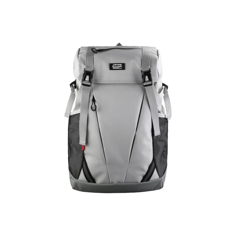 Yalu Nylon Backpack Laptop Bag Unisex Black/Gray-6