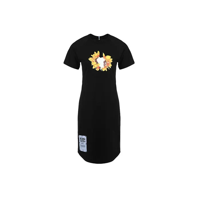 McQ Alexander McQueen Short Sleeved Dresses Women's Black-0