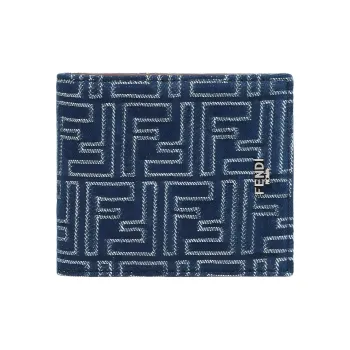 FENDI FF Denim Wallet Unisex Blue