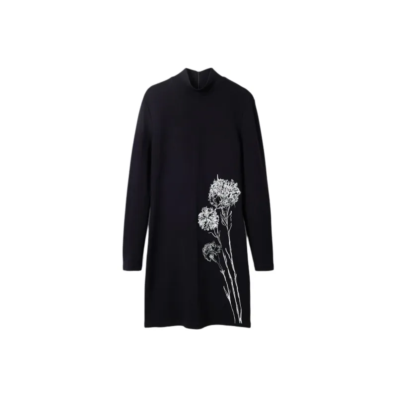 Desigual Long Sleeved Dress Women's Black-0
