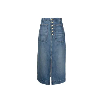 Ulla Johnson The Bea Denim Midi Skirt