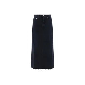 AGOLDE Denim Long Skirt Women's Black