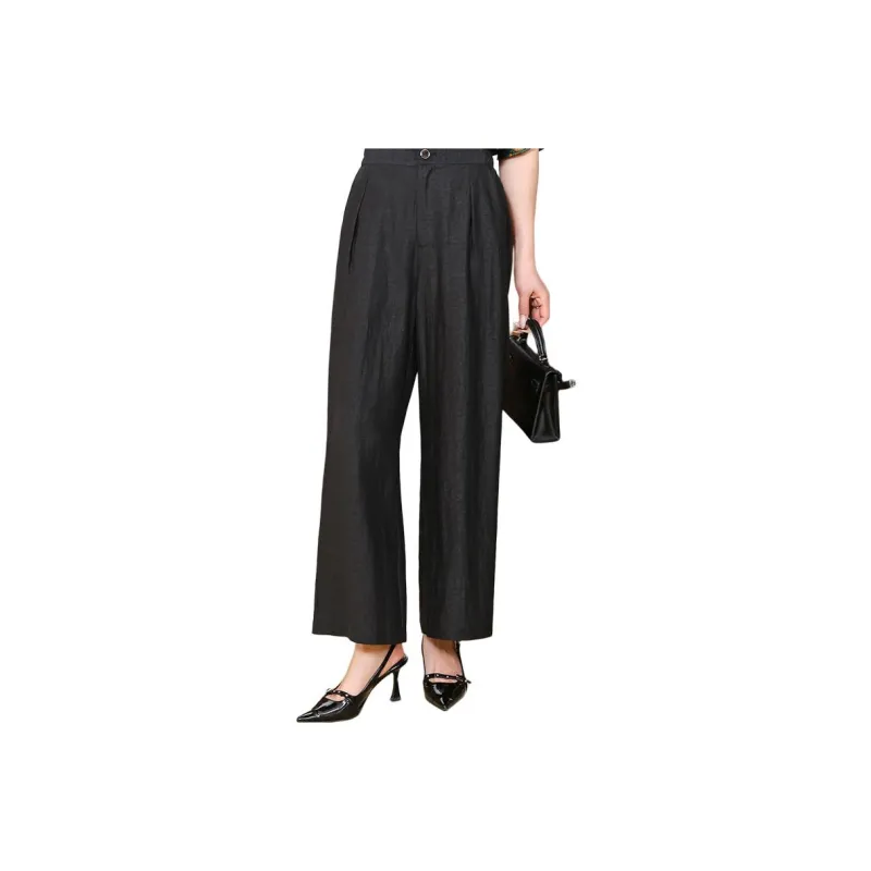 Yi Mengyuan Silk Casual Pants Women's-0