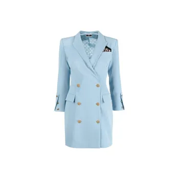 Elisabetta Franchi Long-Sleeved Dresses Women's Light Blue