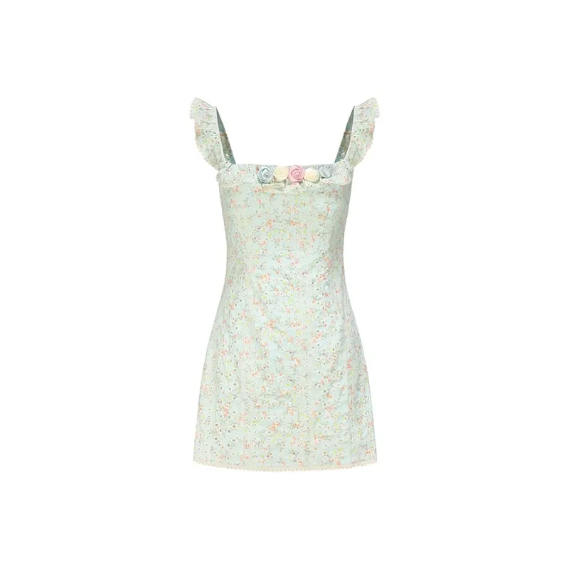 Incolore Short Sleeved Dresses Women's Green-0