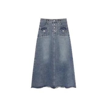 I'M ONE Denim Long Skirts Women's Denim Blue