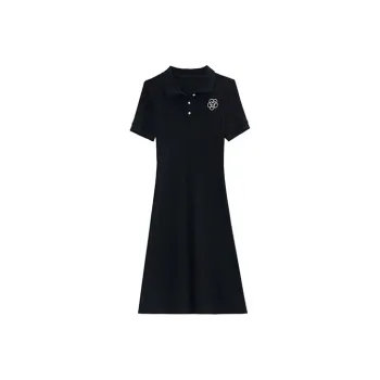 HUASJ Short Sleeved Dresses Women's Black