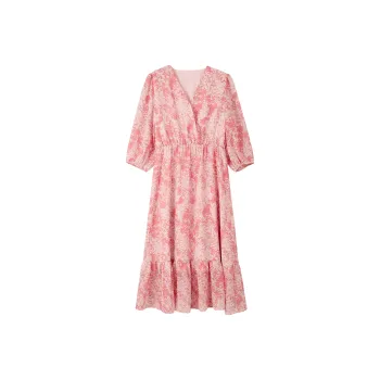 【dme】 Long Sleeved Dresses Women's Pink