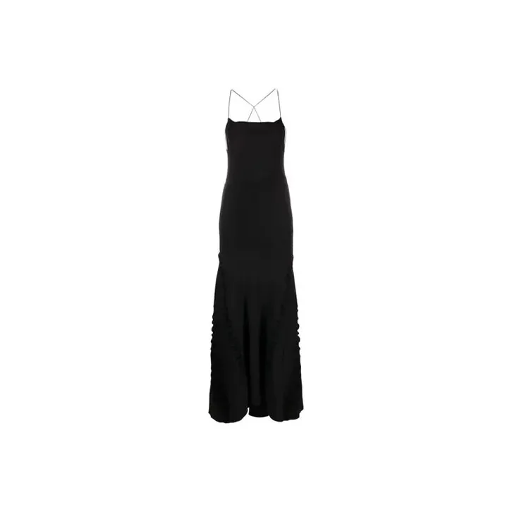 Jacquemus Crema Open-back Ruched Dress-0