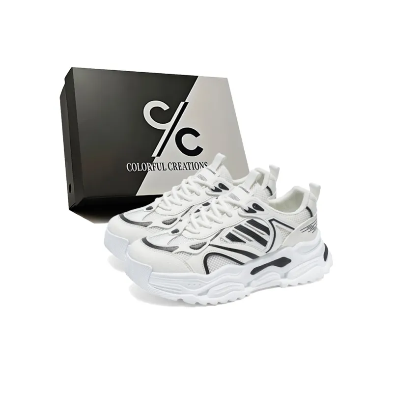 Colorful Creations Slip Resistant, Abrasion Resistant, Breathable Low Top Chunky Sneakers Men's-4