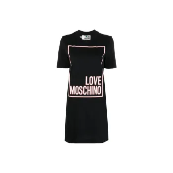 LOVE MOSCHINO Short Sleeved Dresses Women's Black