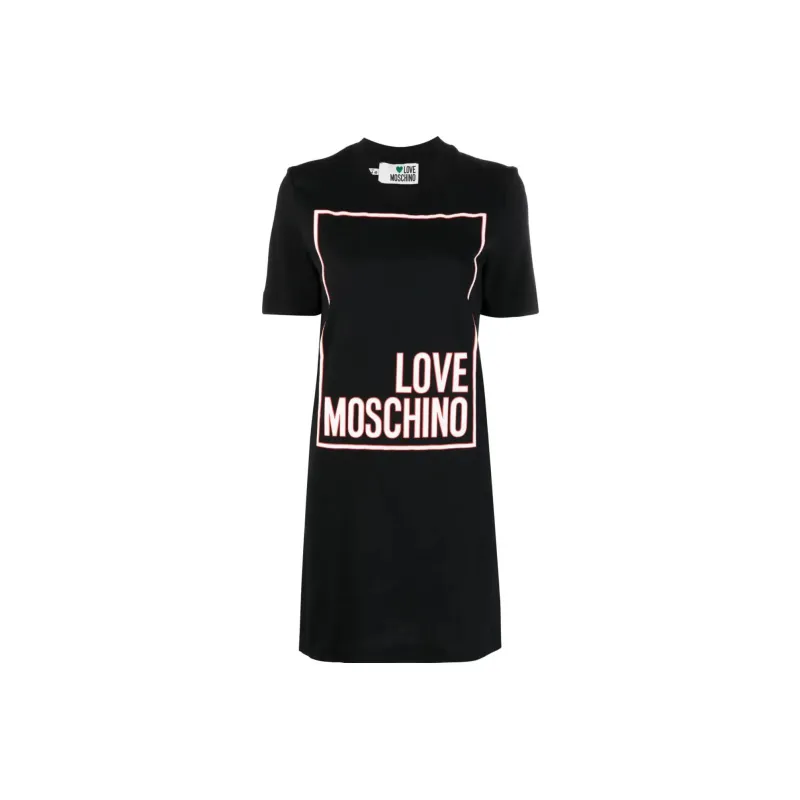LOVE MOSCHINO Short Sleeved Dresses Women's Black-0