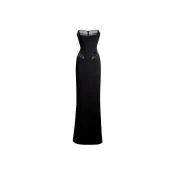 H&M Strapless Evening Gown Black