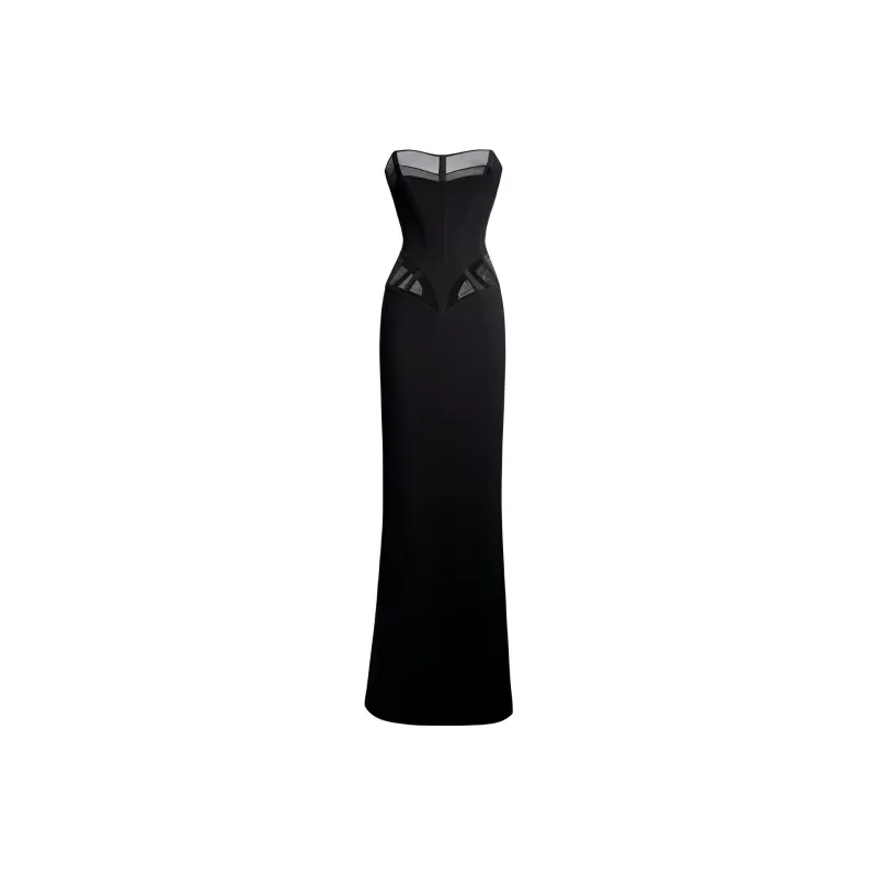 H&M Strapless Evening Gown Black-0