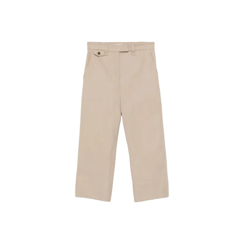 Brunello Cucinelli Embellished Cropped Chino Trousers-0