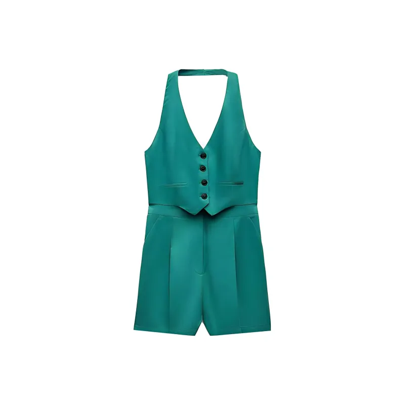 ZARA Jumpsuits Women's Duck Green-0