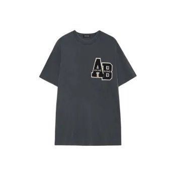 Anine Bing Beth Logo-appliqué Cotton Minidress