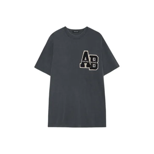 Anine Bing Beth Logo-appliqué Cotton Minidress