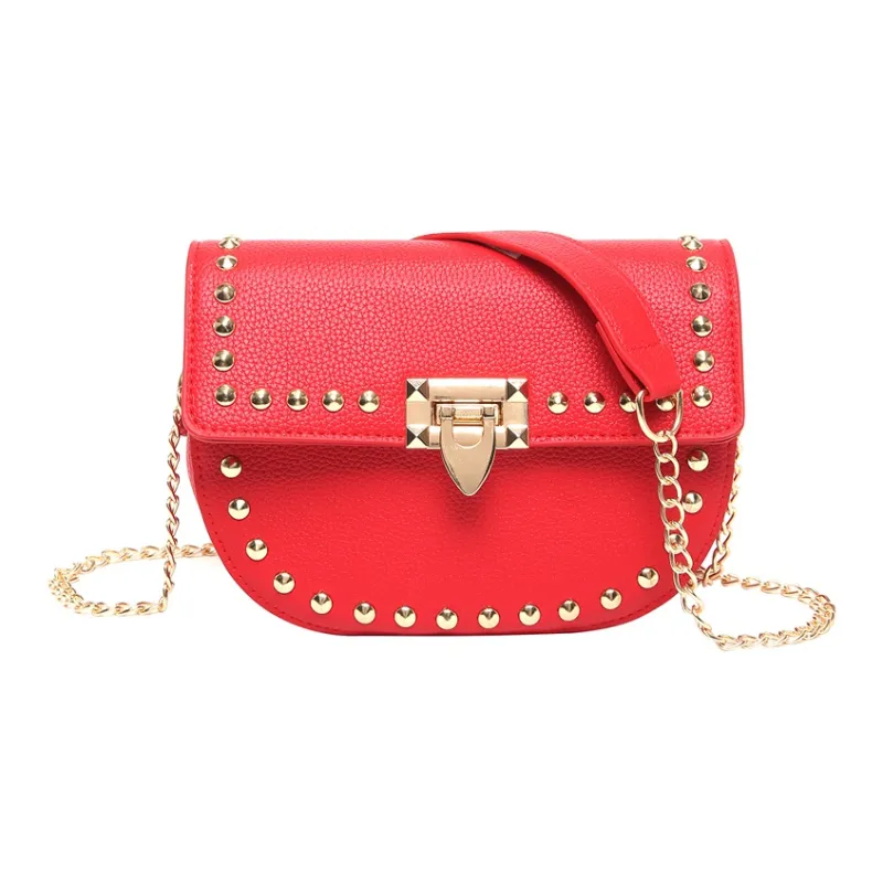 TOUTSEUL YOLO PU Saddle Bag, Shoulder Bag Women's Black/Red/Khaki/Brown/Pink-5
