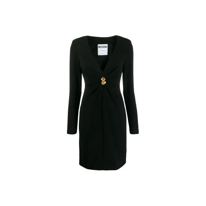 MOSCHINO Long-Sleeved Dresses Women's Black-0