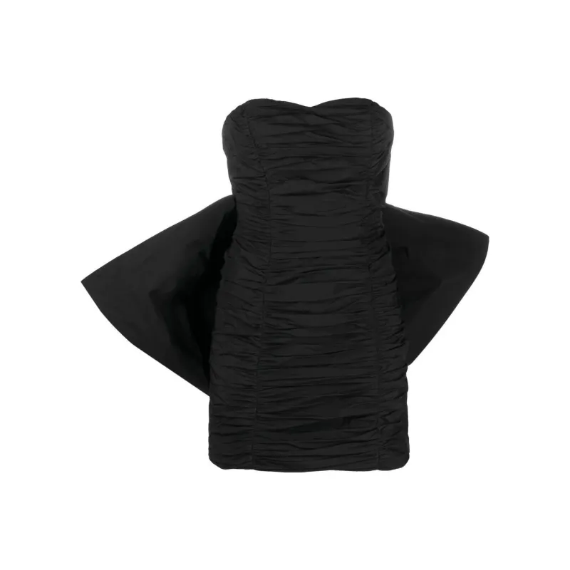 Rotate Taft Pleated Mini Bow Dress-0