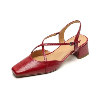 VANDEELEN High Heels Women's Burgundy/Silver/Beige