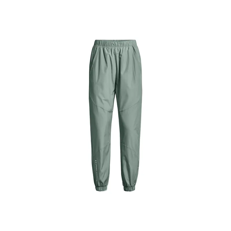 Under Armour UA RUSH™ Woven Knitted Sports Pants Women's Ocean Green-0