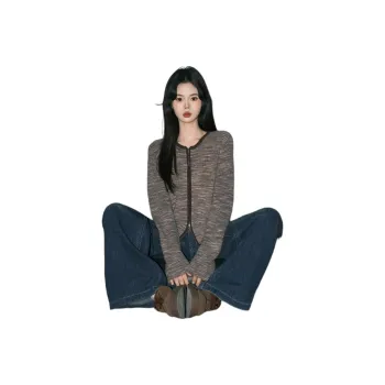 FOREVER 21 Knitwear Women's Apricot Coffee