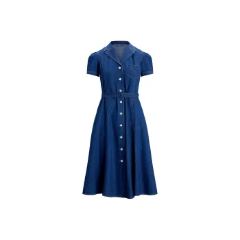 Polo Ralph Lauren FW24 Short Sleeved Dresses Women's Indigo