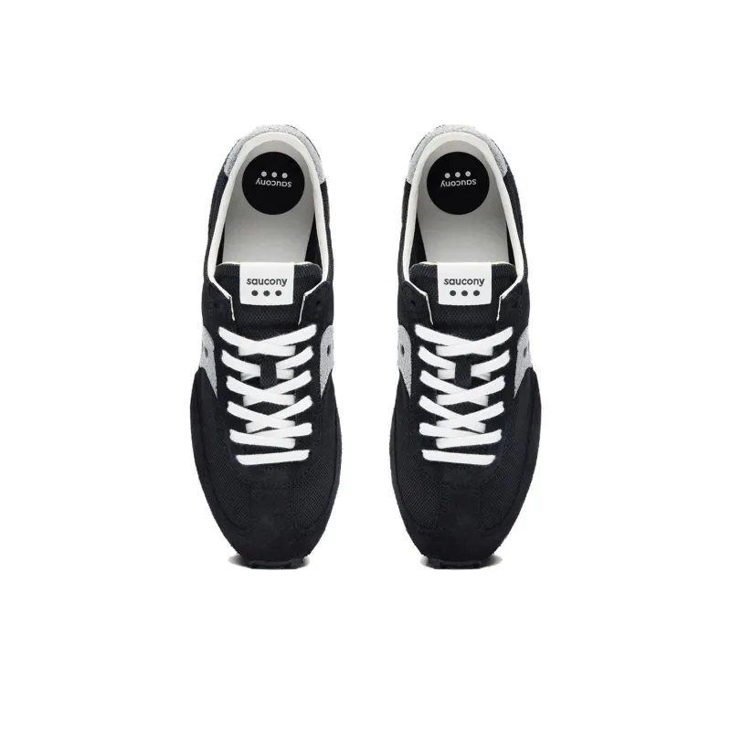Saucony GRIPPER Anti Slip Wear Resistant Low Top Casual Running Shoes Unisex Black White-3