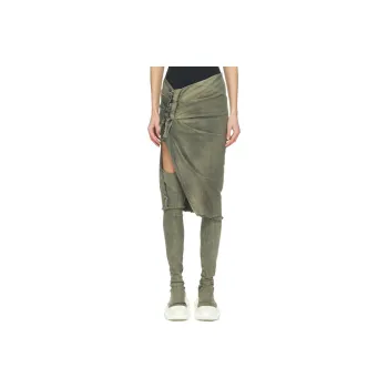 Rick Owens DRKSHDW Denim Long Skirts Women's Gray