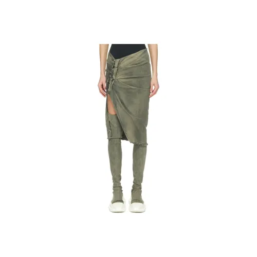 Rick Owens DRKSHDW Edfu Front slit Midi Skirt