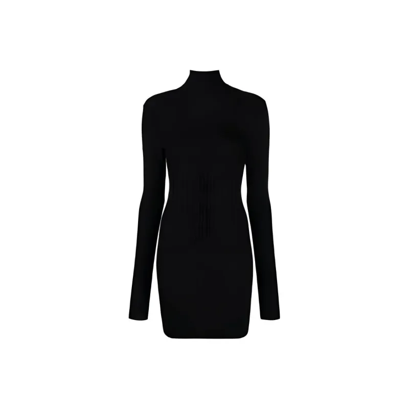 Givenchy Long Sleeved Dresses Women's Black-0