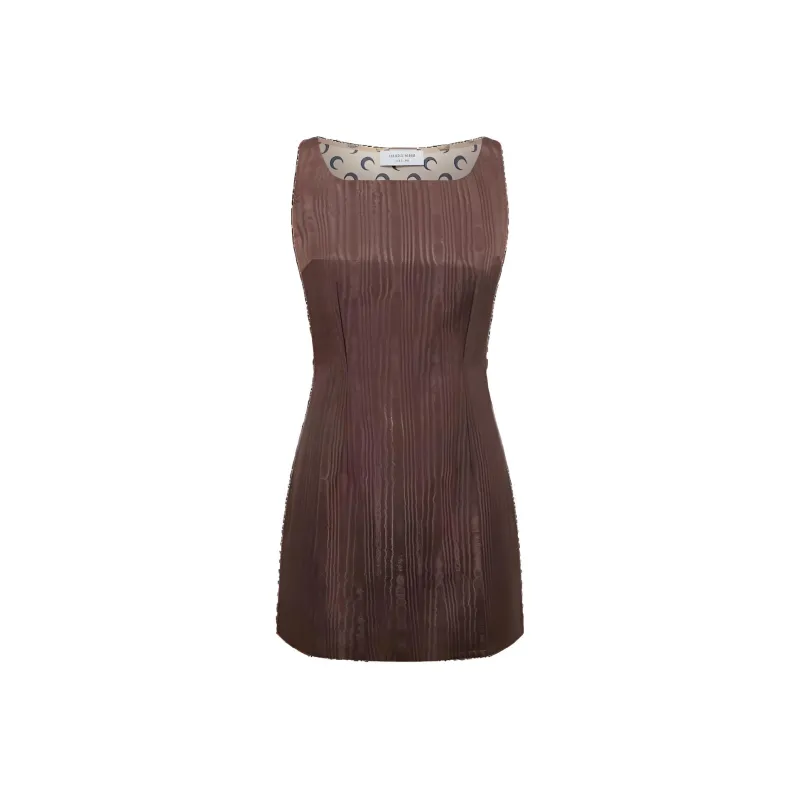 Marine Serre Geometric Neck Mini Sleeveless Dress-0