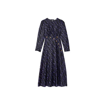 Sandro Long Sleeved Dresses Women's Purple Black