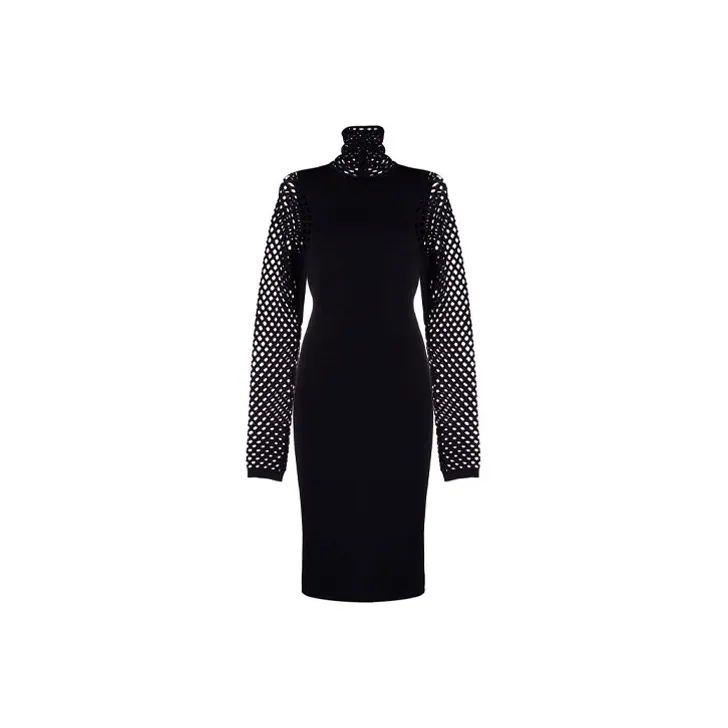 Valentino Long Sleeved Dresses Women's Black-0