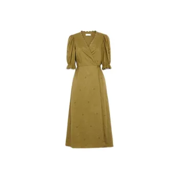 COACH Short Sleeved Dresses Women's Olive Green