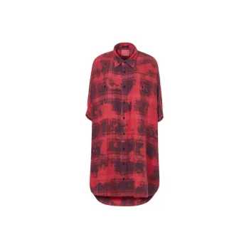 R13 SS24 Long Sleeved Dresses Women's Sunset Red