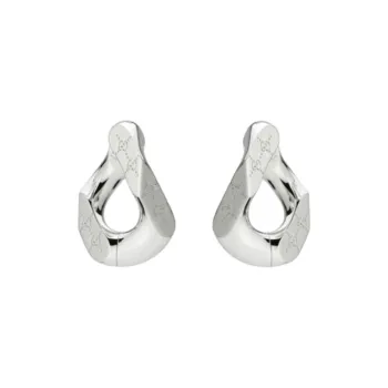GUCCI Brass Earrings Unisex Silver