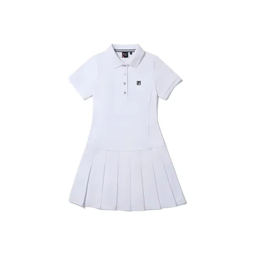 FILA Short Sleeved Dress Women's White